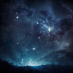 Fototapeta na wymiar Starry Night Sky 
