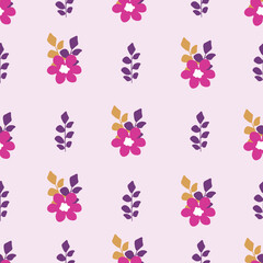 Bouquet seamless lavender background repeat pattern 