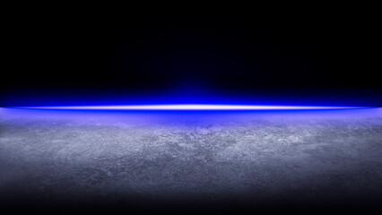 abstract light background, dark abstract environment with blue light