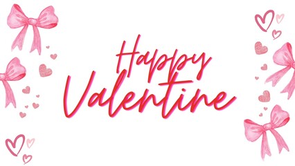 Happy Valentine's Day Vector Illustration with typography and Elegant Background Card Design.