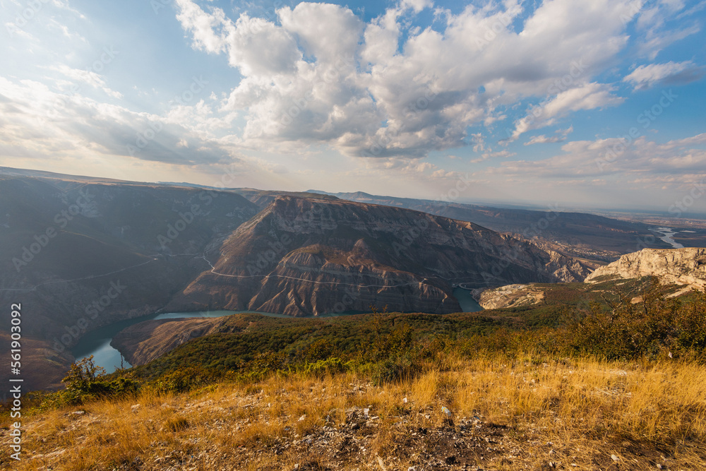 Wall mural Sulak canyon. One of the deepest canyons in the world and the deepest in Europe.