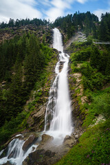 Obraz premium Waterfall Stuibenfall in Ötztal in Tyrol, Austria