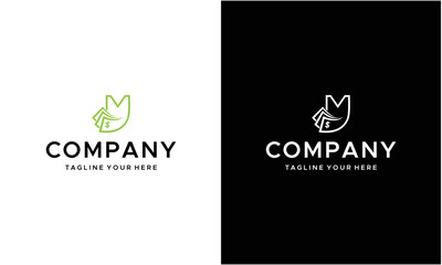 Letter M vector logo template, Colorful Letter M logo, Financial Company Logo, Financial Institute Advisors Logo Design Template Vector Icon, on a black and white background.