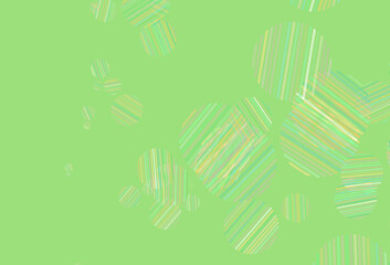 Fototapeta premium Light Green, Yellow vector template with circles.
