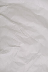 Recycled crumpled white paper texture background for design with copy space for text 