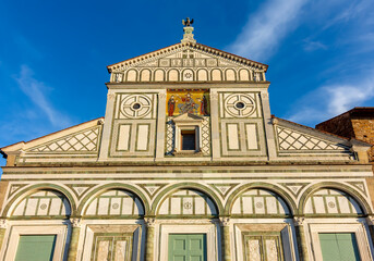 Fototapeta na wymiar San Miniato al Monte (St. Minias on the Mountain) basilica in Florence, Italy