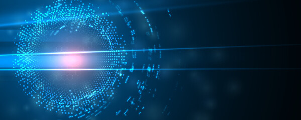 Technology data background, idea of global business solution