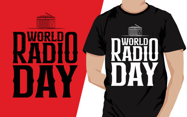 World Radio Day T-shirt Design & Vector, PDF & EPS File