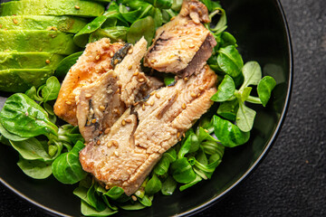 sardine salad vegetable dish meal food snack on the table copy space food background rustic top view