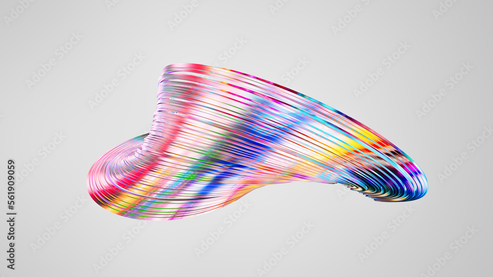 Poster abstract neon background. color lines. 3d rendering