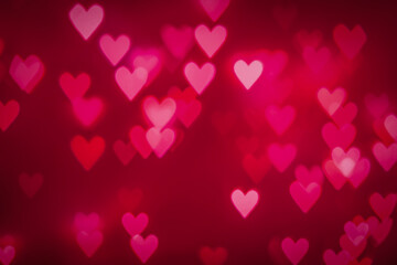 Abstract luxury red background with hearts. Use as a studio background or backdrop on products, advertisements, website.
