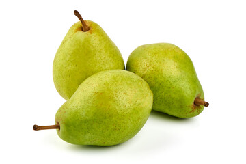 Juicy fresh ripe Williams pears, isolated on a white background.