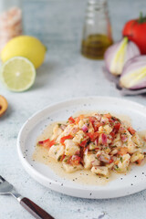 Ceviche, a fish dish of the cuisine of Peru