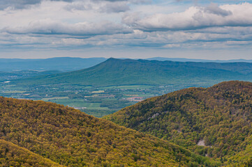 Closeup of Massanutten Mountain on a Spring Afternoon, Virginia USA, Virginia