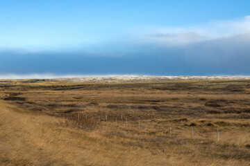 Fototapeta na wymiar Fields and meadows, south-middle Iceland