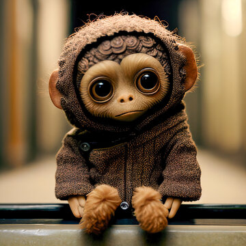 abstraction toy cheburashka 3d drawing. Generative AI