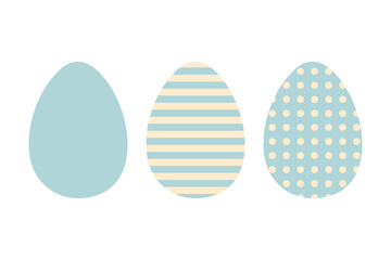 Easter eggs сlipart collection in 1960 retro style. Perfect for stickers, cards, print. Isolated vector illustration for decor and design.