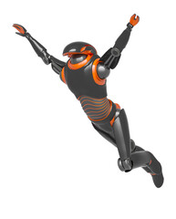 Naklejka premium droid is flying up