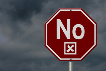 No message on red street stop sign