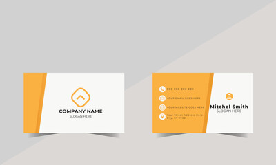 Modern, Creative and clean corporate business card design.