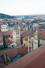 View of Oviedo from the cathedral tower. Spain