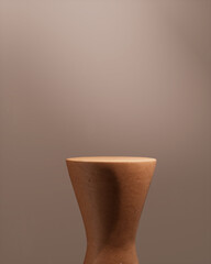 ceramic vase on a wooden background, ceramic vase, vase, 
hollow product promotion platform, studio environment with plain background, empty studio, product display, platform, advertisement