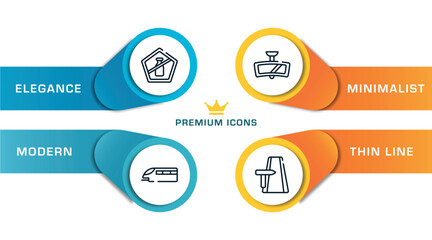 car repair outline icons with infographic template. thin line icons such as no liquid, monorail, rear-view mirror, road trip vector.