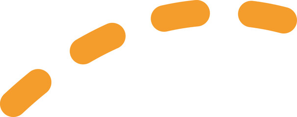 Colored doodle dotted line flat icon