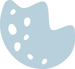 Hand drawn dinosaur egg flat icon
