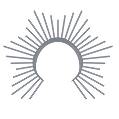 Silver head band mask. vector illustration