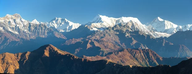 Papier Peint photo Lhotse mounts Everest Lhotse and Makalu great himalayan range