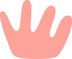 Abstract hand drawn leaf flat icon