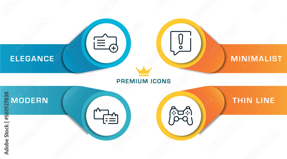 Poster smart devices outline icons with infographic template. thin line icons such as add message, chat bub