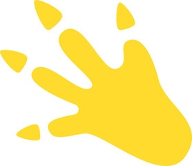 Hand drawn dinosaur footprint flat icon