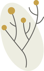 Dandelion flower seeds line art Contemporary floral design