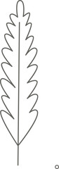 Leaf of dandelion line art Contemporary floral design