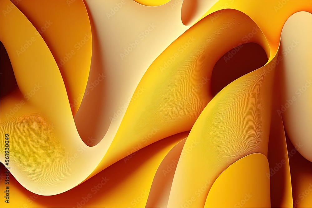Poster copy space on a yellow and orange wavy background. these gradients are modern and would look great i