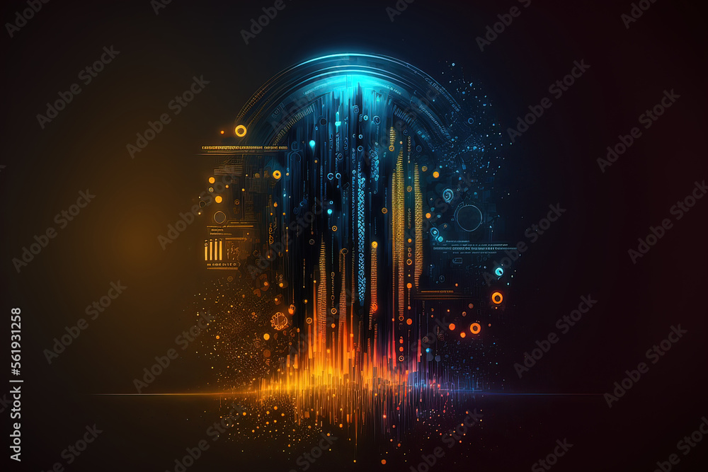 Canvas Prints abstract picture of the crypto world foundation. colorful background with digital glitch and distort