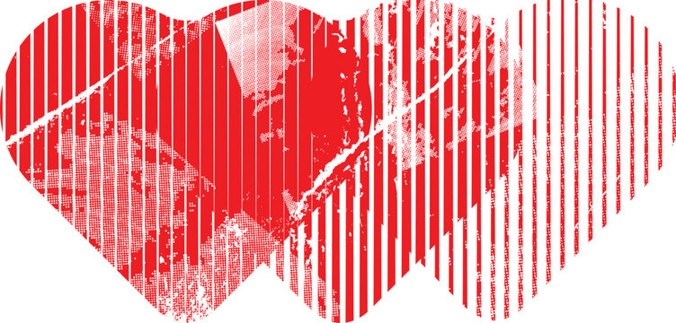 Glitch Distorted Heart Shape . Minimal Art Design . Noise Destroyed Heart . Trendy Defect Error Shapes . Glitched Love Symbol .Broken Effect . Grunge Texture . Distress Effect .vector 