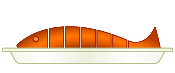 Grilled fish icon