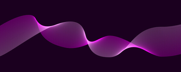 Creative isolated wave of lines background. Curved smooth lines created using bend tool. Abstract design. Vector illustration.