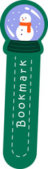 Cute winter decorative bookmark Mark place in book