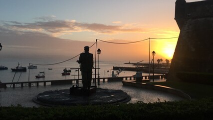 Sunrise over the marina