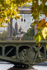 Paris in fall with Sacré-Cœur