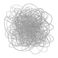 Chaos. Abstract tangled texture. Random chaotic lines. Hand drawn dinamic scrawls. Black and white illustration. Background with lines. Universal pattern. Art creation