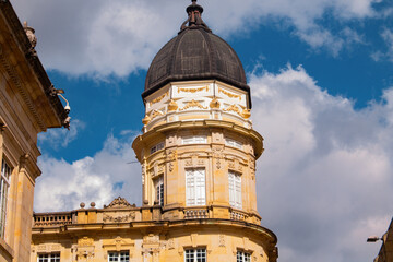 center Bogotá colombia sunny with blue sky with clouds