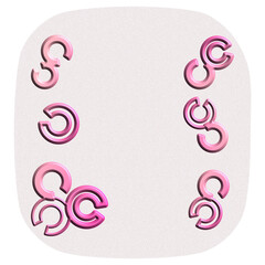 Obraz premium Pink Decoration Papercut