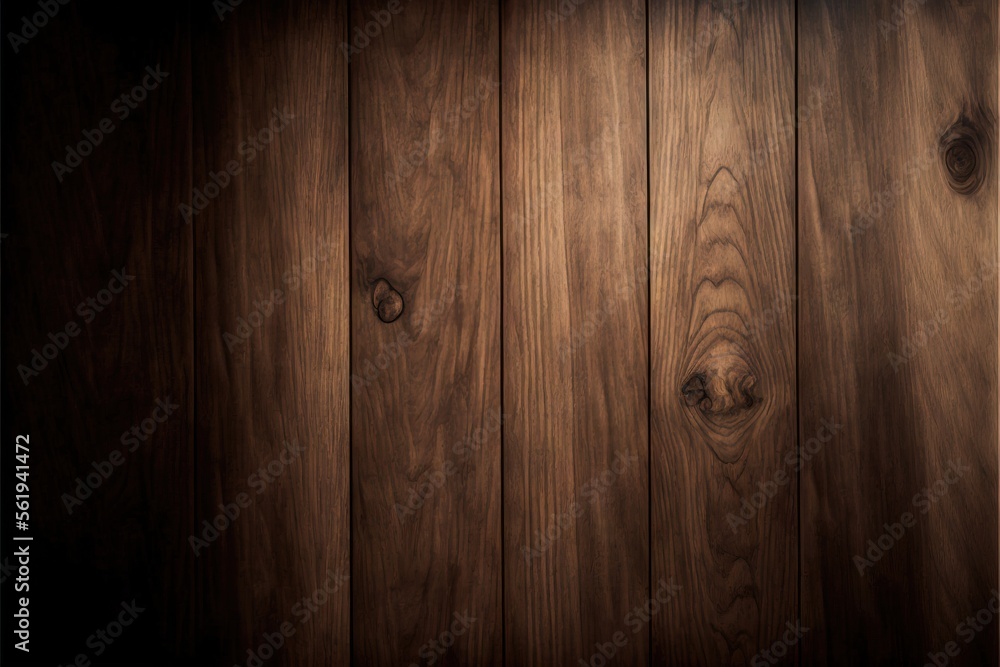 Poster a dark wood background with a wooden floor and a light at the end of the room and a spot for text or