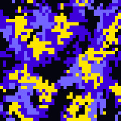 Yellow blue camouflage
