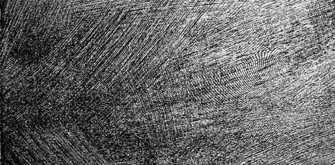 Monochrome texture composed of irregular graphic elements. Distressed uneven grunge background. Abstract vector illustration. Overlay for interesting effect and depth. Isolated on white background.